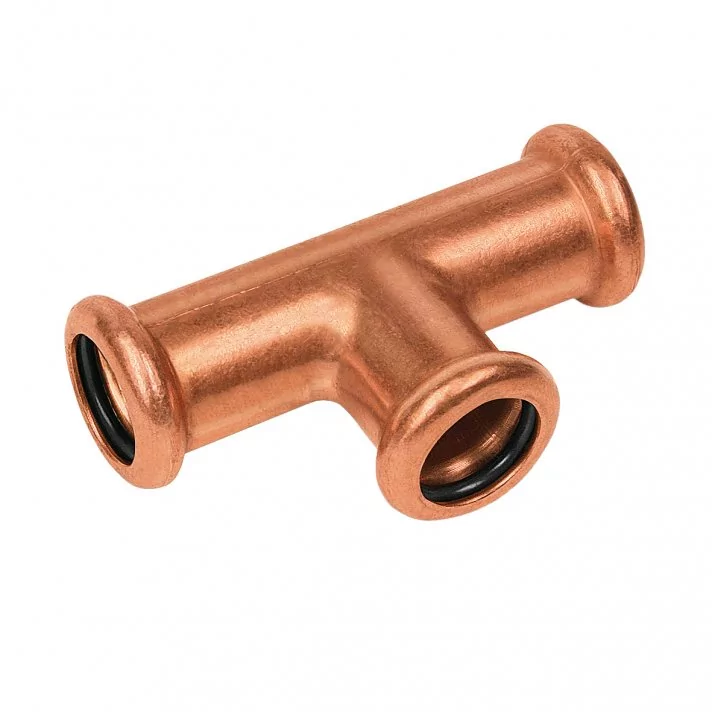 Bonfix Roodkoper Press T-koppeling verlopend (water) | 35 x 15 x 35