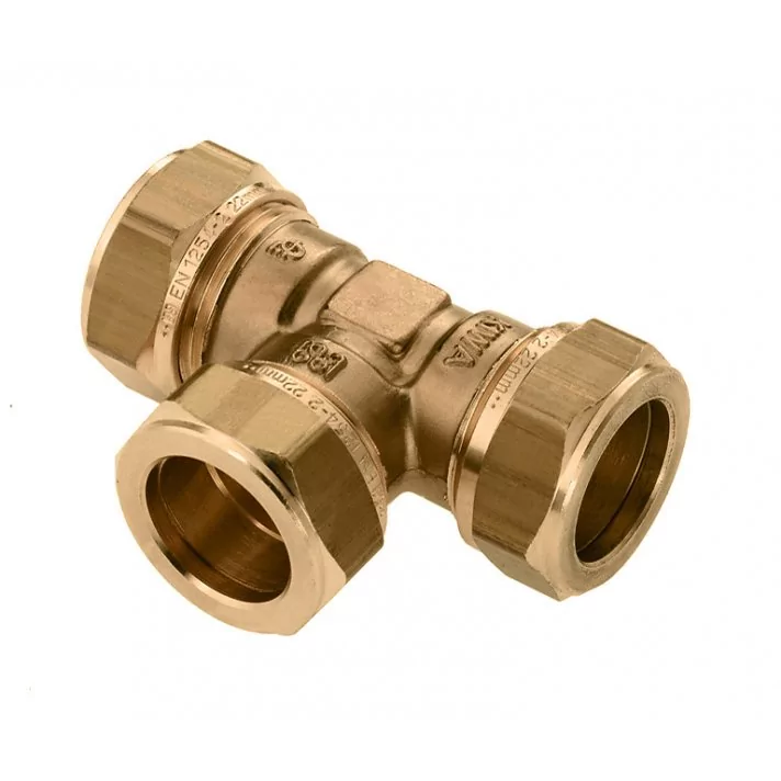 Bonfix Messing Knel T-koppeling | 22 x 22 x 22