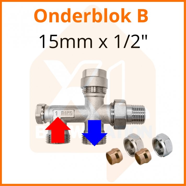 Onderblok B 15mm x 1/2"