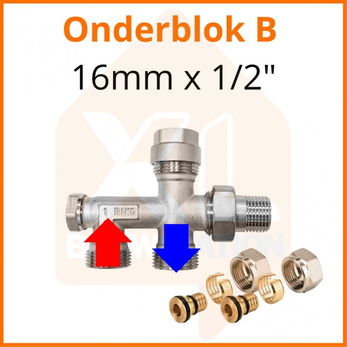 Onderblok B 16mm x 1/2"