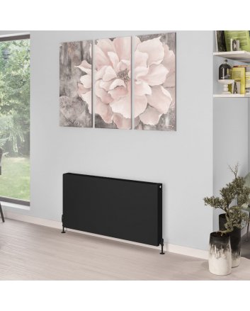 400x600 T22 - 968 watt | Eco 8 Vlakke Radiator | Mat Zwart