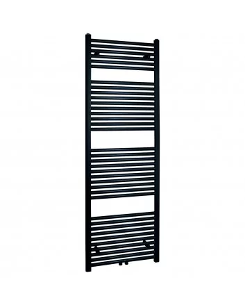 500x1200 - 673 Watt | Handdoekradiator Zwart Zij- & Middenaansluiting