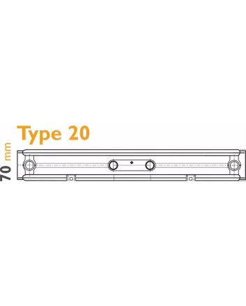 600x2000 T20 - 2917 watt | Verticale Radiator Vlak