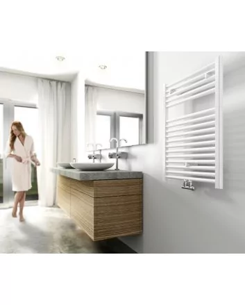 500x1600 - 906 Watt | Handdoekradiator Wit Zij- & Middenaansluiting