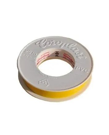 Coroplast PVC isolatietape geel 25 m x 19 mm